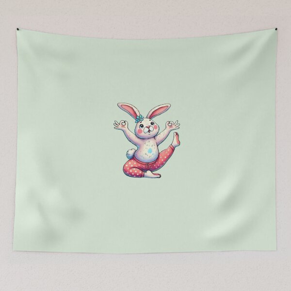 Item preview, Funny Yoga Bunny Poses  designed and sold by CreationbyNiki.