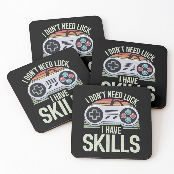 Item preview, Vintage RETRO style I DON'T NEED LUCK I HAVE SKILLS- MOTIVATIONAL QUOTE INSPIRING GAMER designed and sold by FEBRICAST.