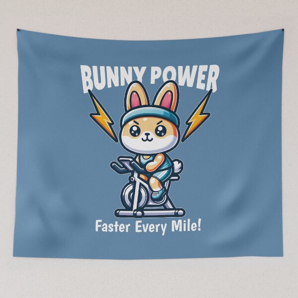 Item preview, Bunny Power, Faster Every Mile! designed and sold by Lisetta Collection.