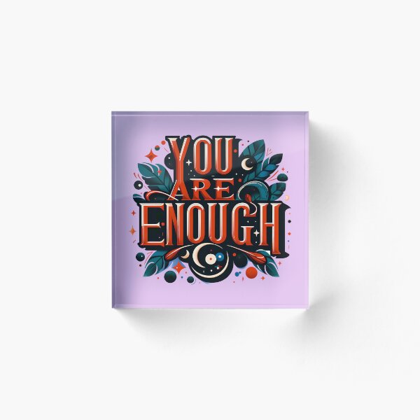 Item preview, You Are Enough, typography designed and sold by maxmaj.