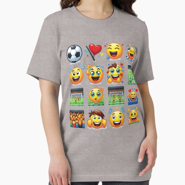 I Love Soccer Shirt Emojis Emoticons Funny Graphic Shirt
