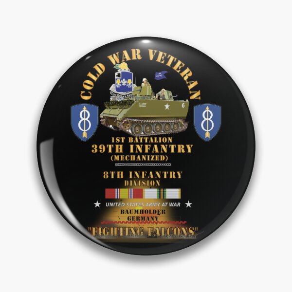 Item preview, Cold War Vet - 1st Bn 39th Infantry - 8th Infantry Div - Baumholder FRG - M113 APC  - Fighting Falcons  w COLD SVC  X 300 designed and sold by Military Insignia Products.