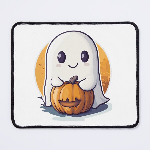 Item preview, Ghost with pumpkin designed and sold by Proteinmalac.