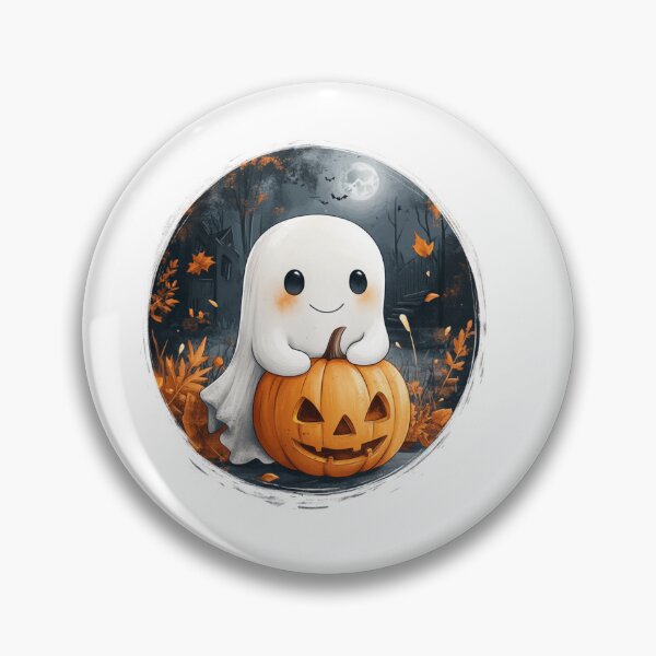 Item preview, Ghost with pumpkin designed and sold by Proteinmalac.