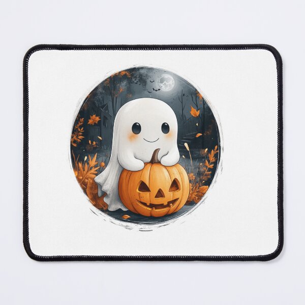 Item preview, Ghost with pumpkin designed and sold by Proteinmalac.