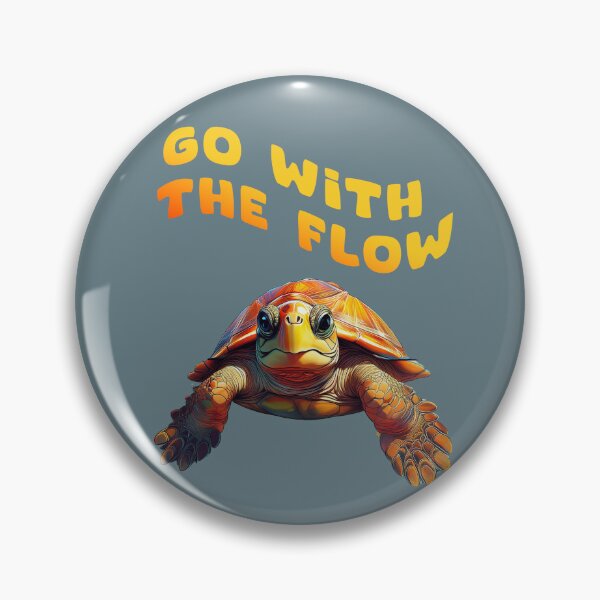 Item preview, GO WITH THE FLOW Tortoise sea lovers designed and sold by La Loca.
