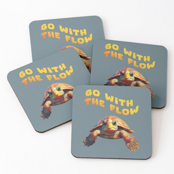 Item preview, GO WITH THE FLOW Tortoise sea lovers designed and sold by La Loca.