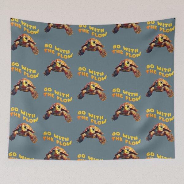 Item preview, GO WITH THE FLOW Tortoise sea lovers designed and sold by La Loca.