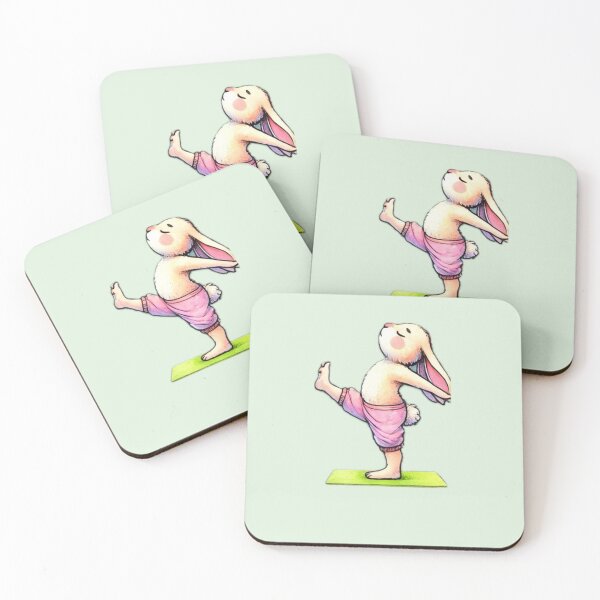 Item preview, Funny Yoga Bunny Poses  designed and sold by CreationbyNiki.