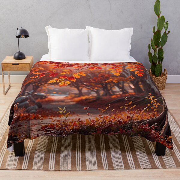 Item preview, Peaceful Autumn Forest Landscape designed and sold by TheArtOfPat.