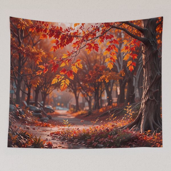 Item preview, Peaceful Autumn Forest Landscape designed and sold by TheArtOfPat.
