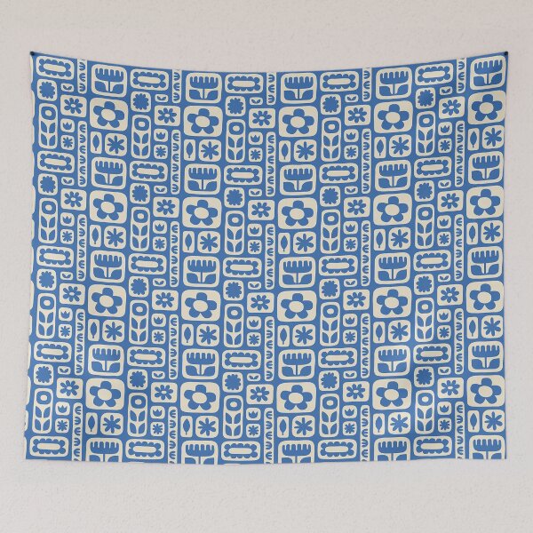 Item preview, Retro flower repeating pattern, 70s aesthetic, 70s colours  designed and sold by CEB1700.