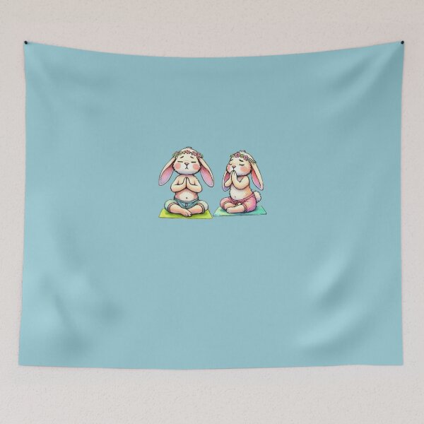 Item preview, Funny Yoga Bunny Poses  designed and sold by CreationbyNiki.