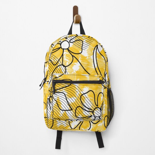 Item preview, yellow line designs with floral shapes designed and sold by Nature Nblossom.