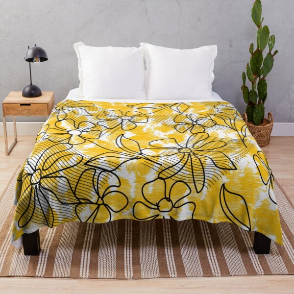 Item preview, yellow line designs with floral shapes designed and sold by Nature  Nblossom.