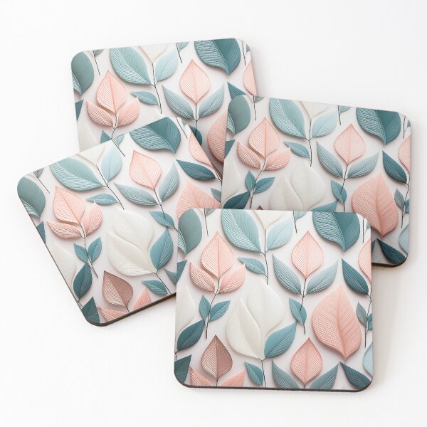 Item preview, A sleek, contemporary pattern design with simple, geometric leaf shapes in muted colors. designed and sold by HEMRO.