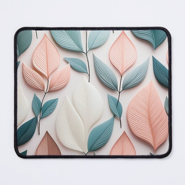 Item preview, A sleek, contemporary pattern design with simple, geometric leaf shapes in muted colors. designed and sold by HEMRO.