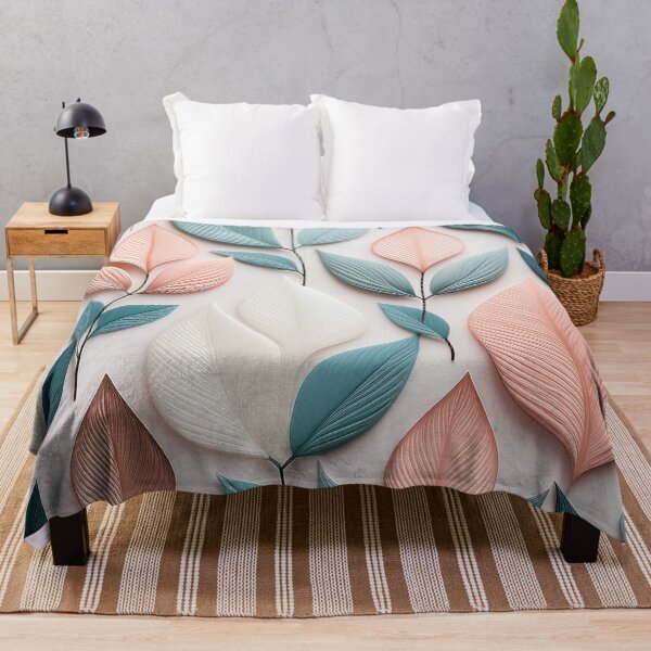 Item preview, A sleek, contemporary pattern design with simple, geometric leaf shapes in muted colors. designed and sold by HEMRO.
