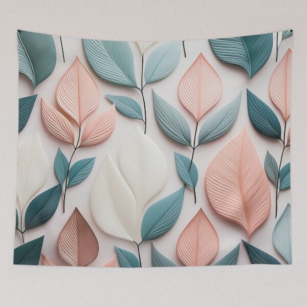 Item preview, A sleek, contemporary pattern design with simple, geometric leaf shapes in muted colors. designed and sold by HEMRO.