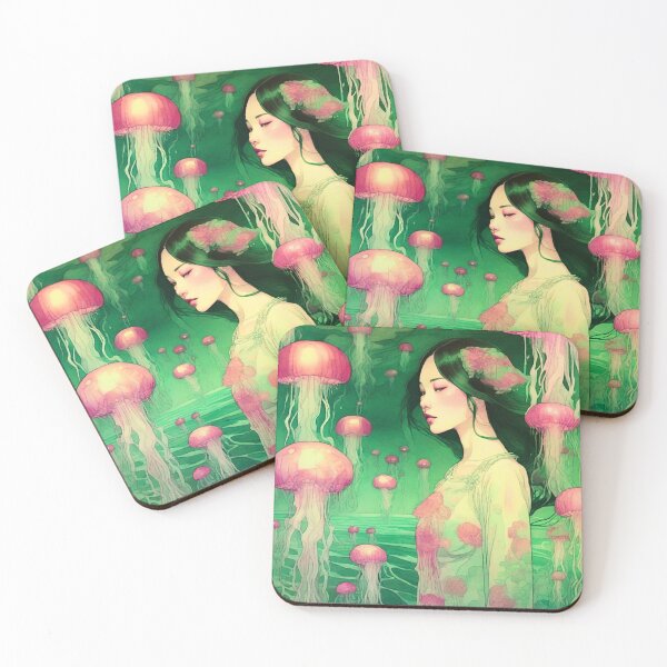 Item preview, woman with jellyfish designed and sold by diulid.
