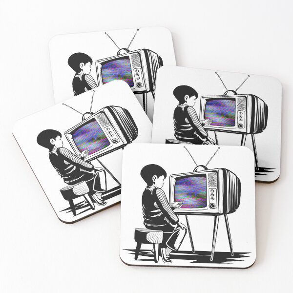 Item preview, Boy and vintage TV designed and sold by MariaPencilArt.