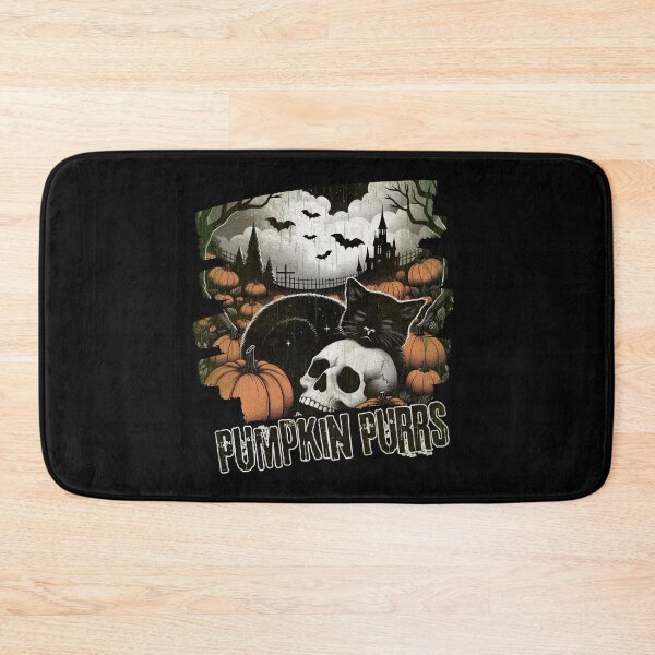 Item preview, Cats in the Pumpkin Patch, skull and Halloween, autumn, Black Cat Witch, Pumpkin Purrs, Spooky Season Halloween designed and sold by Collagedream.