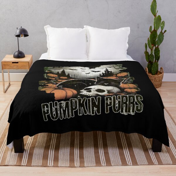 Item preview, Cats in the Pumpkin Patch, skull and Halloween, autumn, Black Cat Witch, Pumpkin Purrs, Spooky Season Halloween designed and sold by Collagedream.