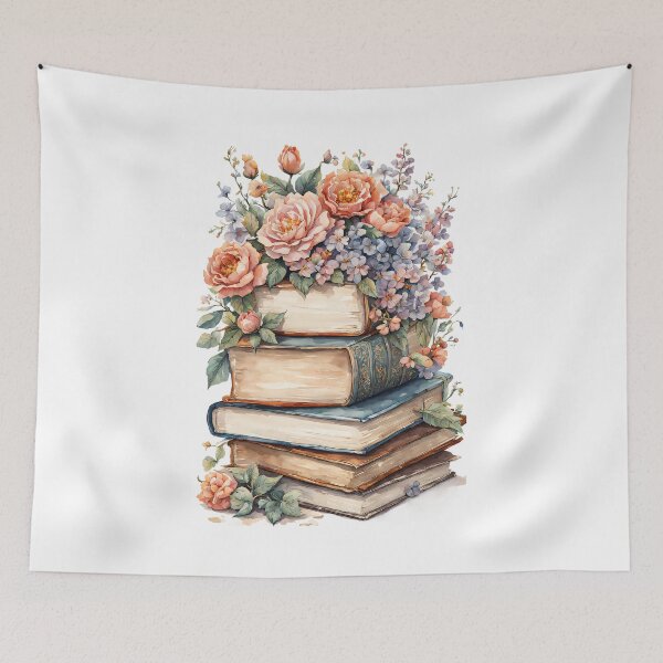 Item preview, Whimsical Dreamcore Floral Book Stack designed and sold by Mechanical-Artt.