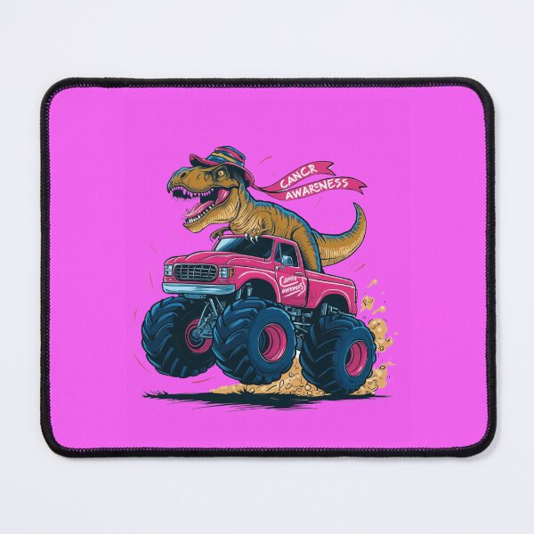 Item preview, Pink Crush Breast Cancer Awareness Monster Truck T-rex  designed and sold by Hotshots Design.