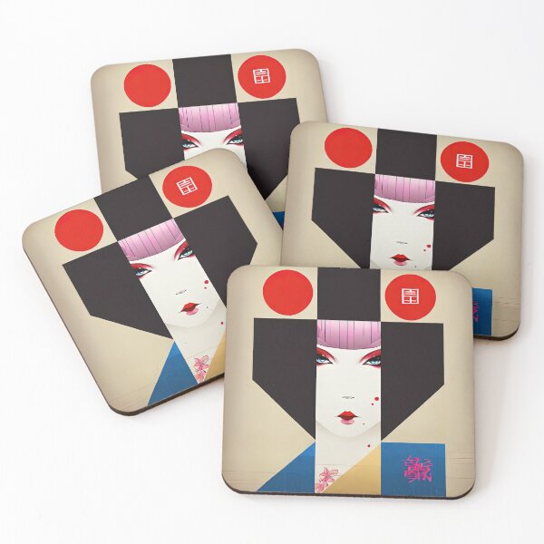 Item preview, Minimal Square Geisha 2 designed and sold by NeoAntique-Art.