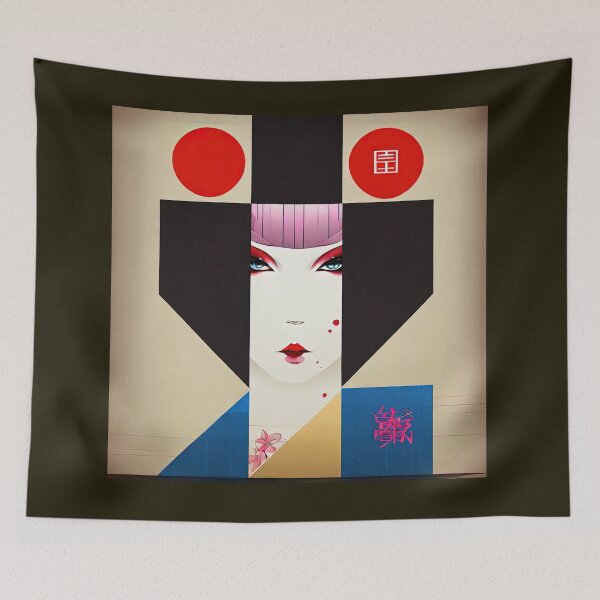 Item preview, Minimal Square Geisha 2 designed and sold by NeoAntique-Art.