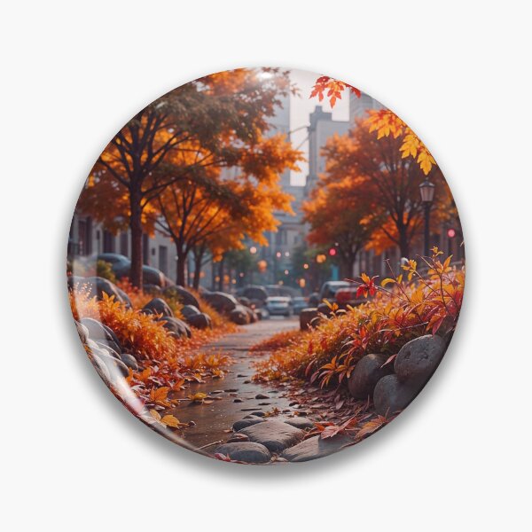 Item preview, Peaceful Autumn City Landscape designed and sold by TheArtOfPat.