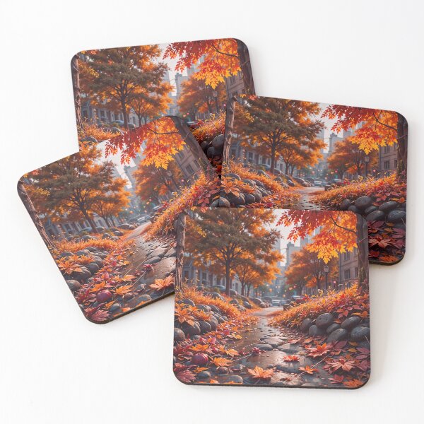 Item preview, Peaceful Autumn City Landscape designed and sold by TheArtOfPat.