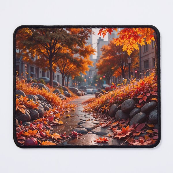 Item preview, Peaceful Autumn City Landscape designed and sold by TheArtOfPat.