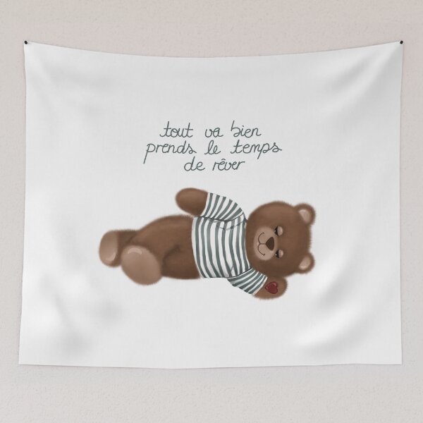 Item preview, Bear in a sailor shirt lying peacefully designed and sold by Lizzart-crea.