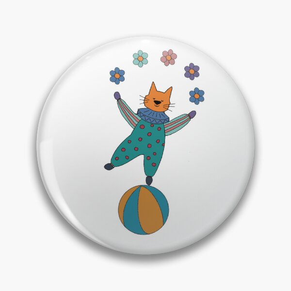Item preview, Simon the circus cat - flower juggling acrobat designed and sold by Thecraftbus.