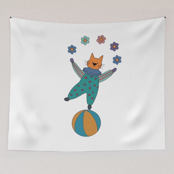 Item preview, Simon the circus cat - flower juggling acrobat designed and sold by Thecraftbus.