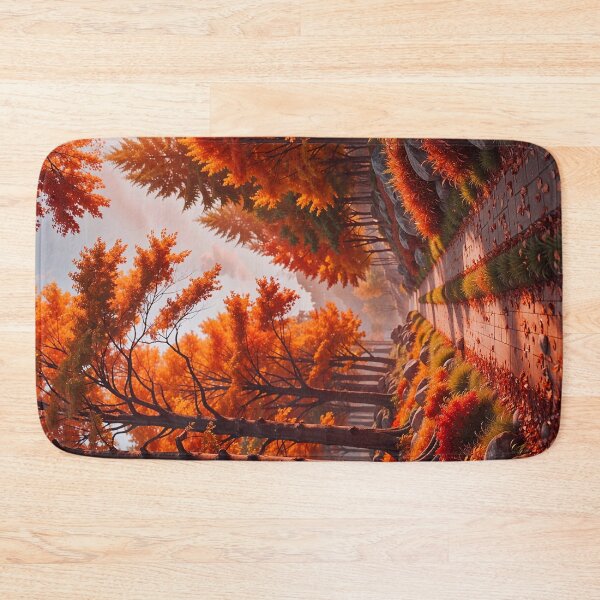 Item preview, Peaceful Road Autumn Forest Landscape designed and sold by TheArtOfPat.
