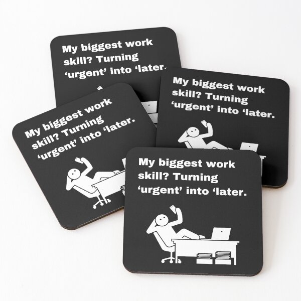 Item preview, Turning Urgent into Later – Procrastination Expert Design designed and sold by Creastore.