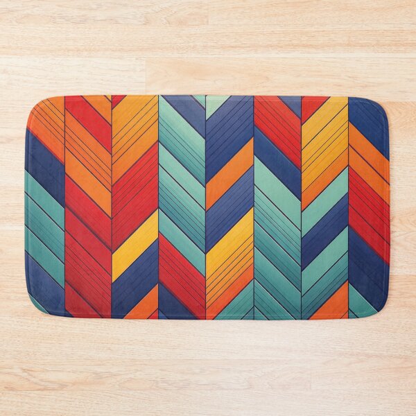 Item preview, A modern herringbone pattern design with bold, clean lines and colors. designed and sold by HEMRO.