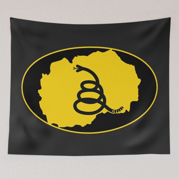 Item preview, NORTH MACEDONIA - Freedom Is The Superpower - Modern Gadsden Snake Flag - Dont Tread On Me design designed and sold by pelagio.
