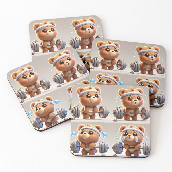 Item preview, Teddy bear lifting weights. designed and sold by Osintown.