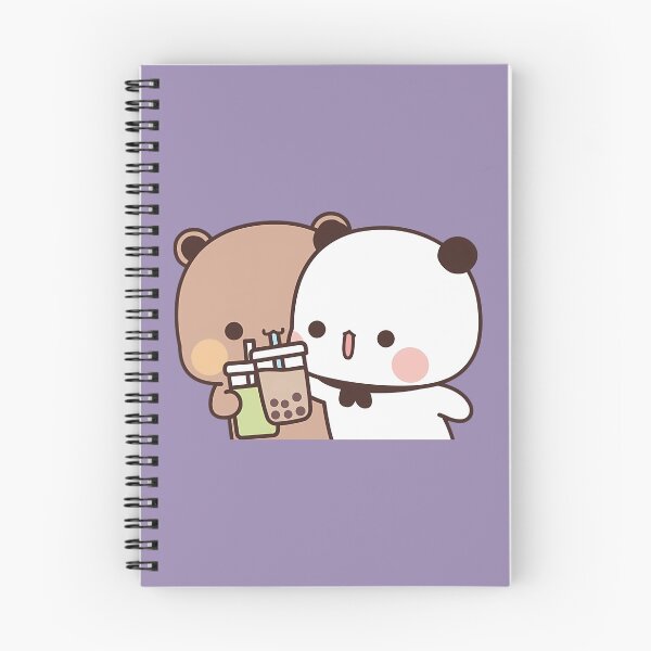 Item preview, BuBu sharing her iced coffee with DuDu Bear designed and sold by Pandety.