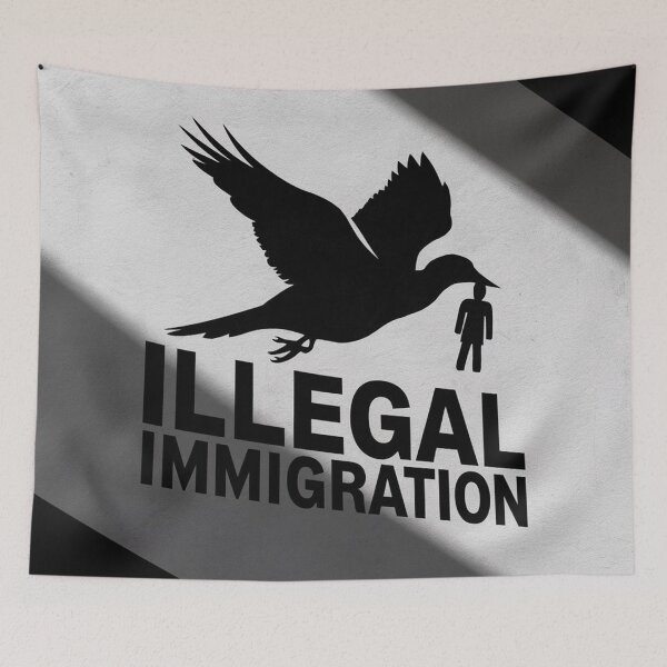 Item preview, illegal immigration logo designed and sold by Omar-mo24.