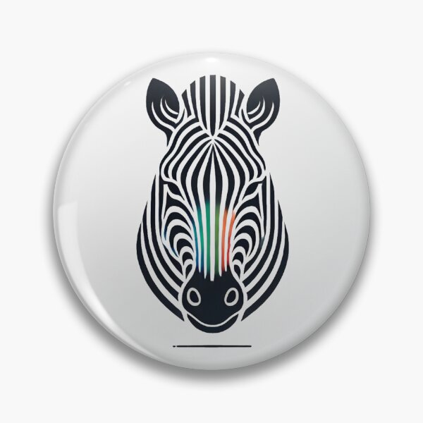 Item preview, Zebra Head with Colorful Rainbow Stripes on Nose designed and sold by Blink Art Studio.