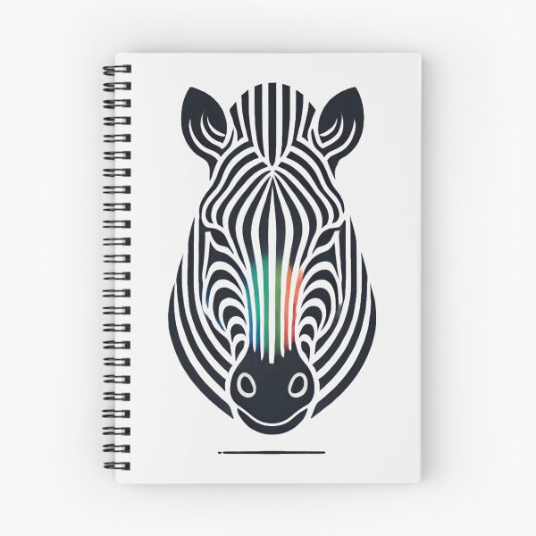 Item preview, Zebra Head with Colorful Rainbow Stripes on Nose designed and sold by Blink Art Studio.