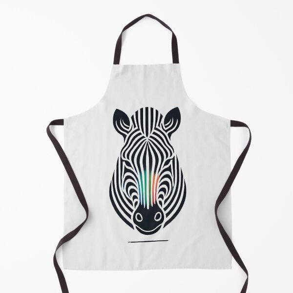 Item preview, Zebra Head with Colorful Rainbow Stripes on Nose designed and sold by Blink Art Studio.