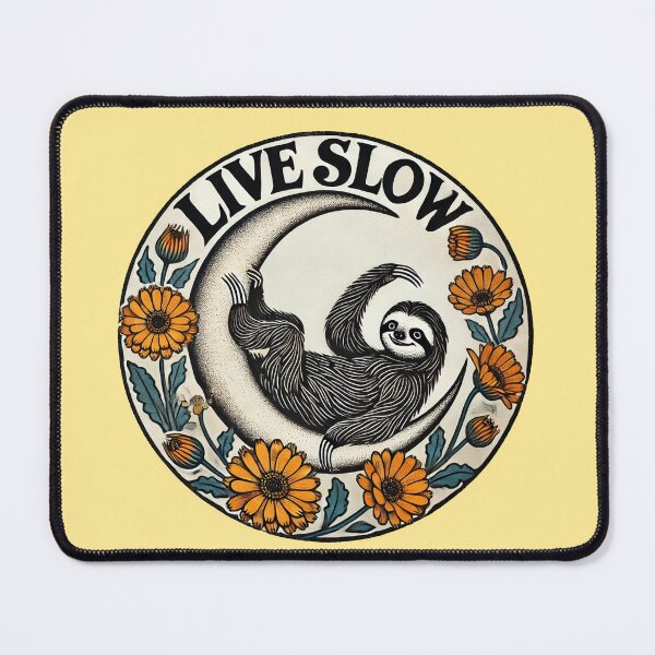 Item preview, Live Slow Sloth designed and sold by FrictionMaxxing.