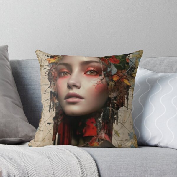 Item preview, An awe-inspiring and mesmerizing abstract collage artwork of a mysterious female figure designed and sold by Adarsh03.
