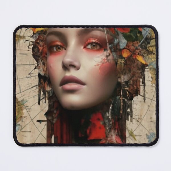 Item preview, An awe-inspiring and mesmerizing abstract collage artwork of a mysterious female figure designed and sold by Adarsh03.